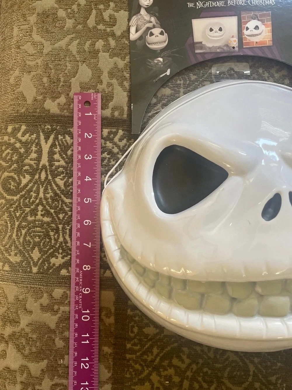 Jack Skellington White Porch Light Cover Wall Decor NWT